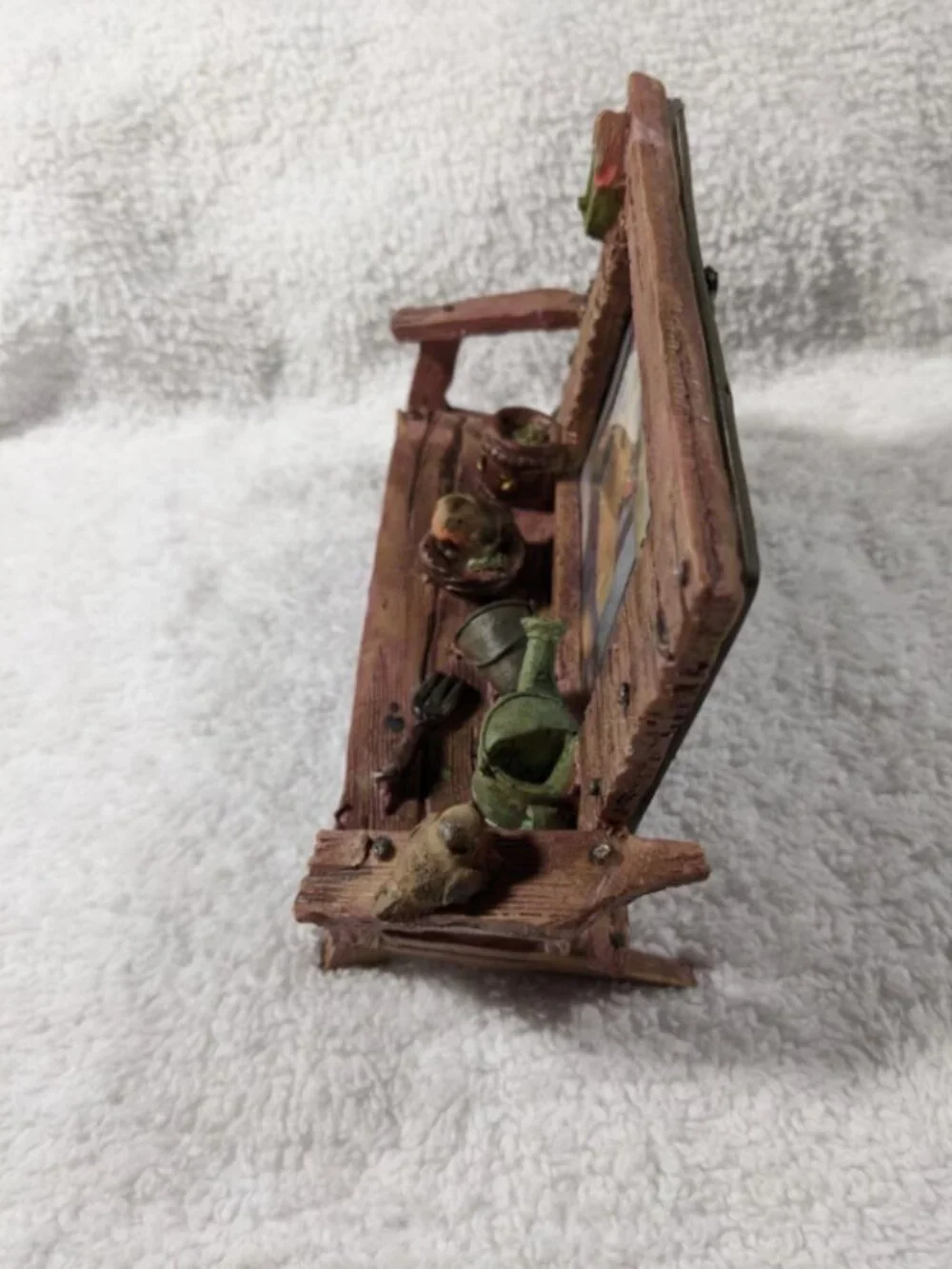 Bench Picture Frame Shaped Like an Old Log Bench Gift/Cottage Chic/Decor/ VTG